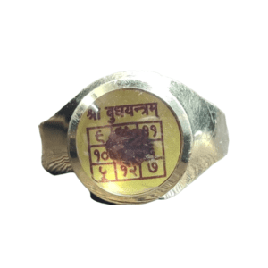 Budh(बुध) Yantra(यंत्र) Asthdhatu(अष्टधातु) Ring(रिंग) with Rudraksh(रुद्राक्ष)