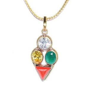 Aquarius Zodiac, Kumbh Rashi(कुम्भ राशि) Ratna Locket(Chain not included)