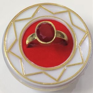 Maanik Ratna(माणिक रत्न) Ring In Brass | Size- Adjustable