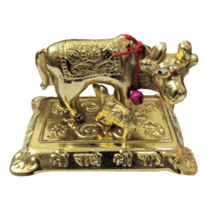 Gold Plated Metal Cow And Calf