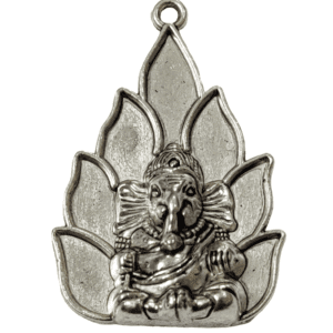 High Quality Metal Silver Shri Ganesh Pendant | Size 50x30 mm