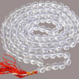 Diamond Cut Crystal Mala (क्रिस्टल माला) | 7 mm Bead Size