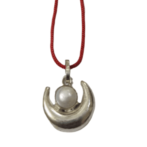 German Silver Chand Moti Pendant
