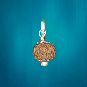 German Silver Cap 9 Mukhi Rudraksha Pendant