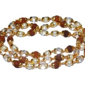 Moti Crystal Rudraksha Mala