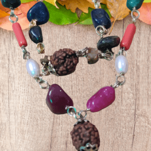 Navratna Mala(नवरत्न माला) With Rudraksha