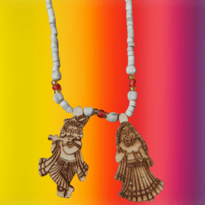 Tulsi Mala With Wooden Radha Krishna Pendant