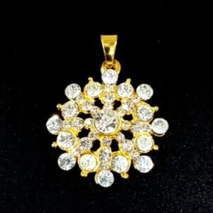 American Diamond Golden Locket | Size 40x35 mm