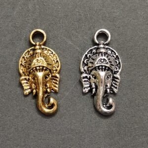 German Silver Gold Plated Metal Ganesha Combo Pendant