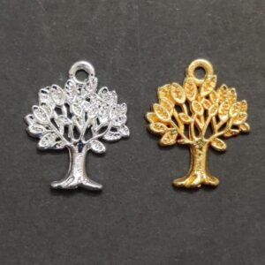 German Silver Gold Plated Metal Life Tree Combo Pendant