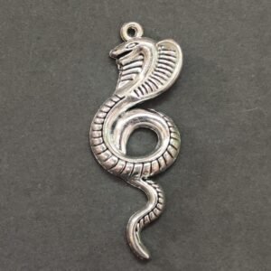 German Silver Naag Pendant For Kaal Sarp Dosh Nivaran | Size 50x20 mm