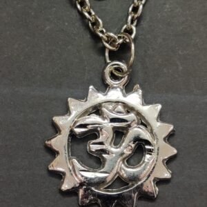 High Quality Metal Om Pendant With Chain | Size 30x25 mm