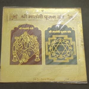 Gold Plated Copper Maatangi Pujan Yantra(मातंगी पूजन यन्त्र) | Size 3×3 Inch