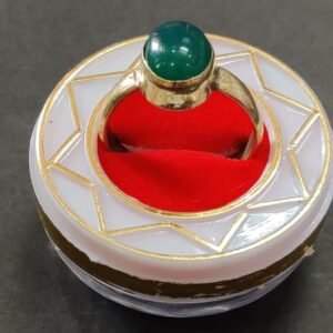 Green Hakik Ring In Panchdhatu(पंचधातु हकीक रिंग)