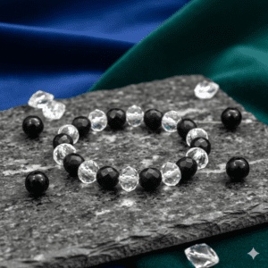 High Quality Black And White Crystal Bracelet For Balance Energy