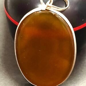 Big Size Hakik Stone Pendant In Brass(हकीक स्टोन) | Weight 27.90 carat