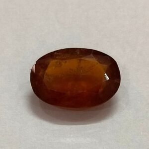 Certified Hessonite Gomed Stone(गोमेद स्टोन) | Weight- 5.10 carat