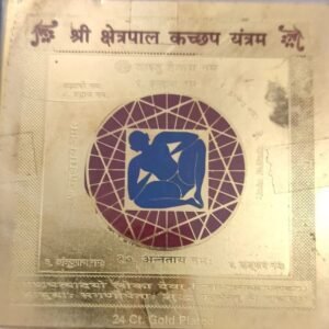 Gold Plated Copper Chetrapal Kacchap Yantra (छेत्रपाल कछप यन्त्र) | Size 3×3 Inch