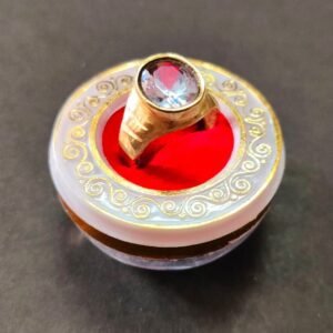 High Quality White AD Brass Ring | Size- 21