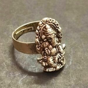 German Silver Ganesh Ring(जर्मन सिल्वर गणेश रिंग) | Size- Adjustable