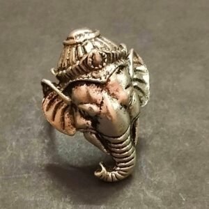German Silver Ganesh Head Ring(जर्मन सिल्वर गणेश हेड रिंग) | Size- Adjustable