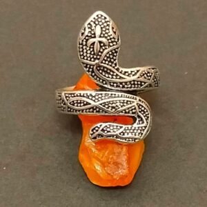 High Quality German Silver Brass Snake Naag Ring