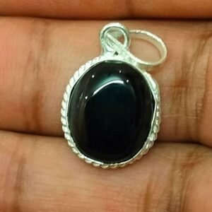 Silver Polished Brass Hakik Stone Locket 21(हकीक स्टोन लॉकेट)