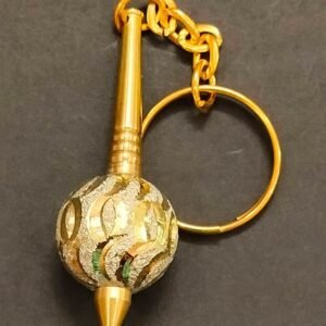 Designer Hanuman Gada Keyring Brass(पीतल हनुमान गदा कीरिंग) | Gada Size 60 mm