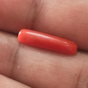 Certified Munga Coral Stone With Certificate(सर्टिफाइड मूंगा स्टोन) | Weight- 5.43 Ratti