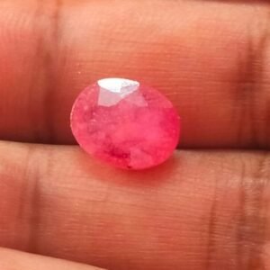 Certified Ruby Maanik Stone With Certificate(सर्टिफाइड माणिक स्टोन) | Weight- 7.53 Ratti