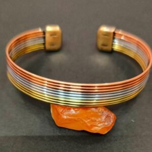 (Brass+Alloy+Copper)Tridhatu Kada(ब्रास+एलाय+कॉपर- त्रिधातु कड़ा) | Size- Adjustable