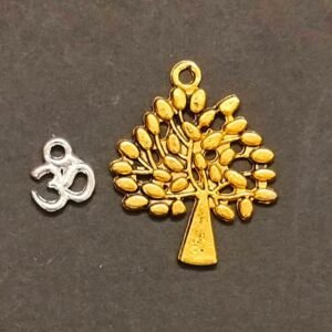 German Silver Mini Om Locket, Money Tree Locket Brass , Size- 29 mm
