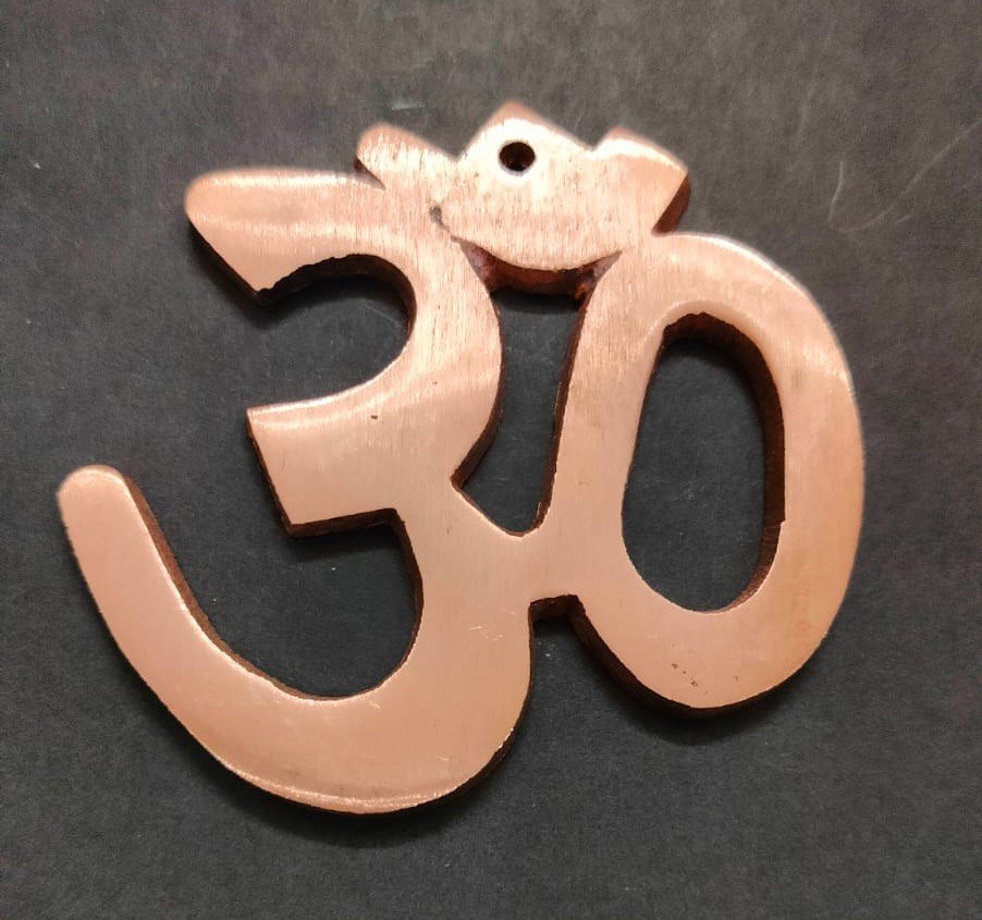 Heavy Om Yantra In Copper, Size 70 mm, Weight 101 g