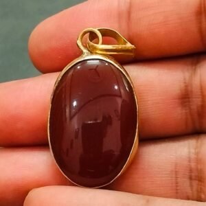 High Quality Panchdhatu Big Size Hakik Stone Locket(पंचधातु हकीक स्टोन लॉकेट), Size 9.30 g