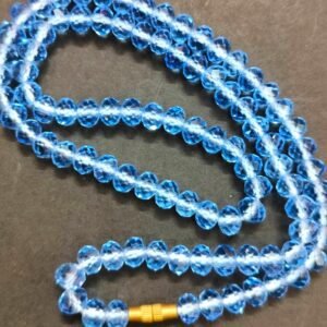 Diamond Cut Blue Crystal Kanthi Mala