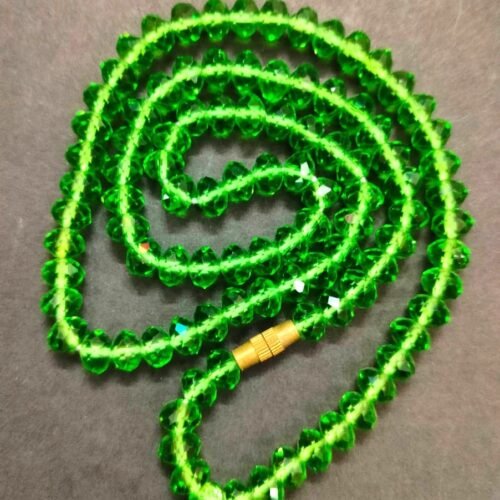 Diamond Cut Green Crystal Kanthi Mala