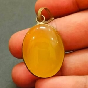 Big Size Hakik Stone Locket Brass(हकीक स्टोन लॉकेट ब्रास) , Weight- 42.70 carat