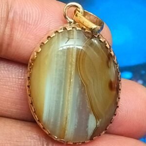 Big Size Panchdhatu Sulemani Hakik Locket(पंचधातु सुलेमानी हकीक लॉकेट), Weight- 41.80 carat