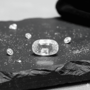 Certified Natural Quartz Sphatik Stone(स्फटिक स्टोन), Weight 3.82 carat