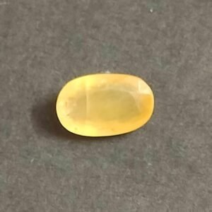 Certified Odisha Yellow Sapphire (Pukhraj) Gemstone(ओडिशा पुखराज), Weight- 4.46 Ratti