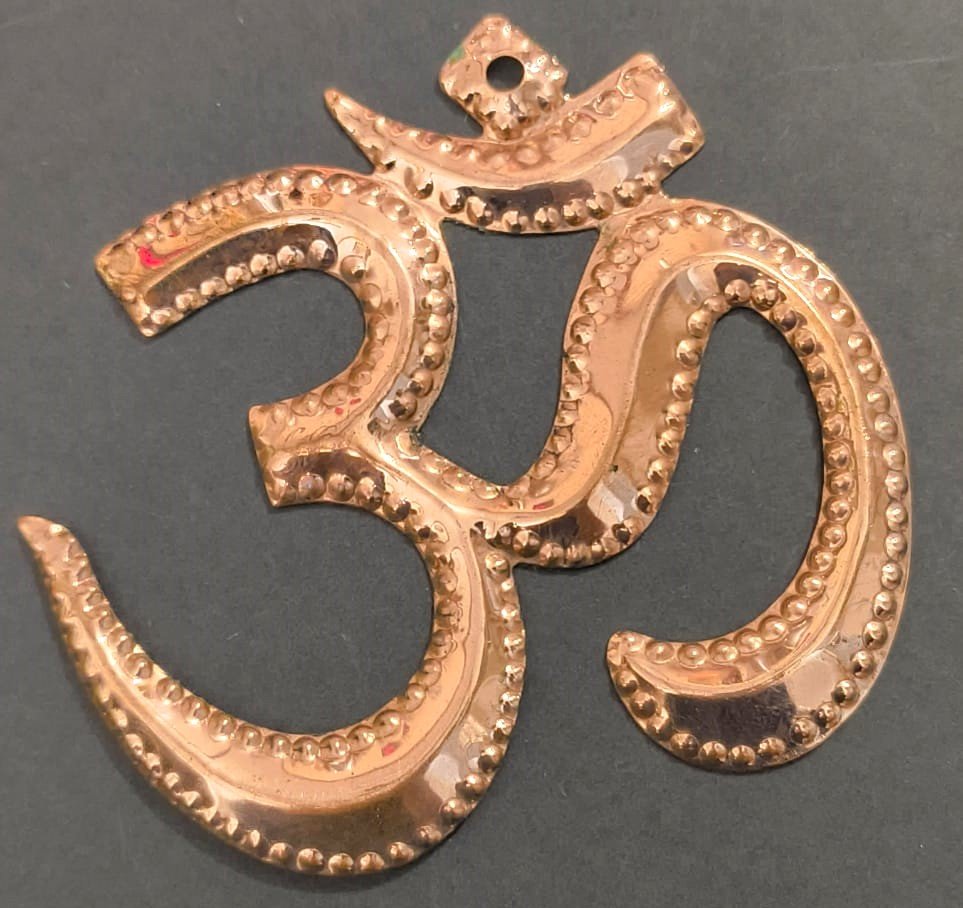 Designer Copper Om (कॉपर ॐ ), Size 10x10 cm, Weight 19 g