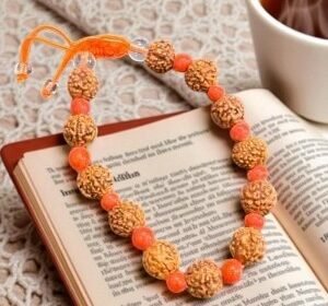 Coral Rudraksha Bracelet (कोरल रुद्राक्ष ब्रेसलेट)